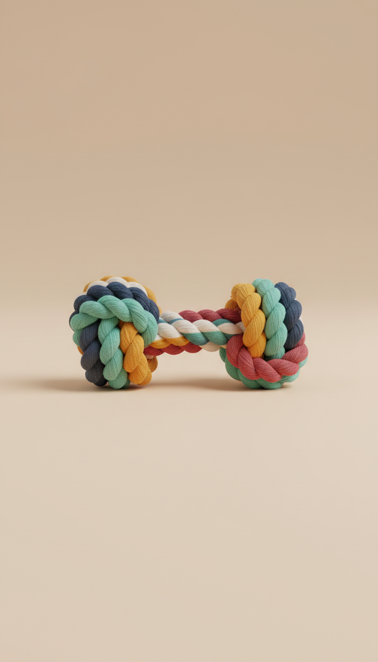 Interactive Rope Toy with Dual Knots