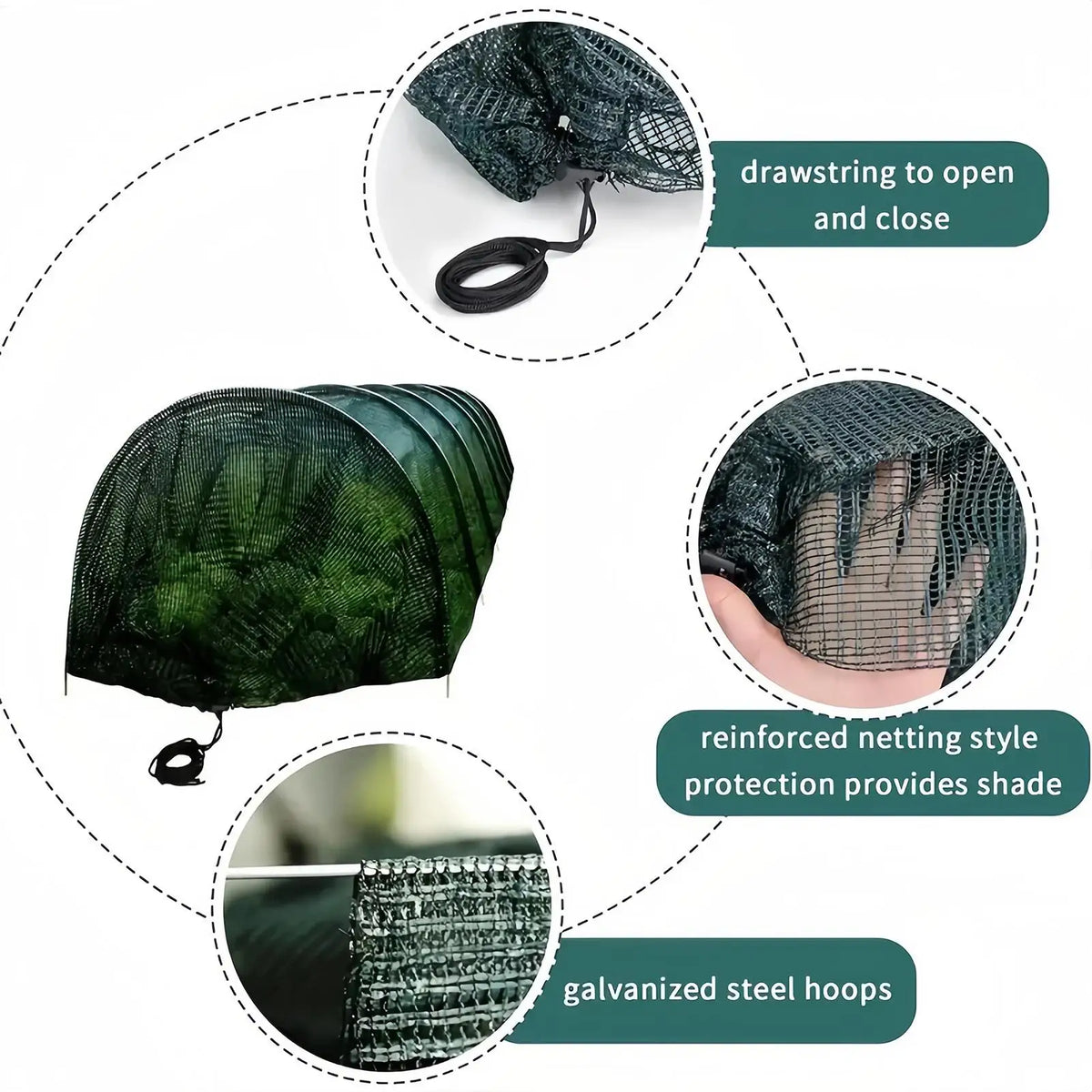 Chicken Tunnel Foldable Long Quick Installation Flexible Yard Outside Chicken Tunnels for Ducks Geese Rabbits Small Pets Chicks