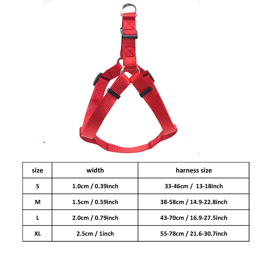 Dog Harness Dog Vest Strap Adjustable Triangular Breathable Nylon Harness Dogs Puppy Cats Pet Supplies