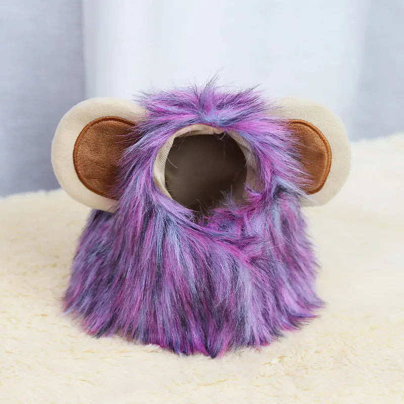 New Cute Funny Pets Clothes Cap Cute Cat Wig Lion Mane Costume Cosplay Kitten Dog Hat with Ears Fancy Party Supplies halloween