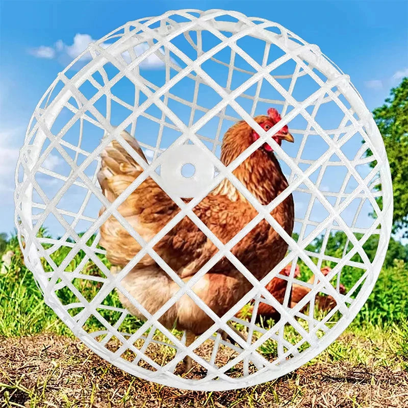 Chicken Balls Cage Outdoor Walkable Rolling Cage Portable Ventilated Chicken Ball Cage Chicken Tunnels for Outside Backyard Farm