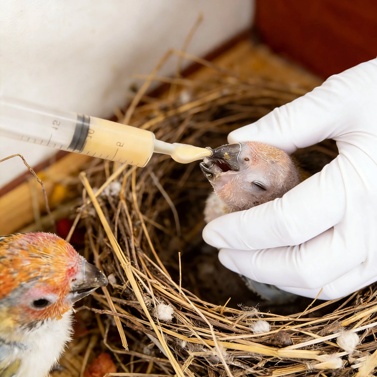 Bird Medication Feeding Set for Parrots, Includes 10 Tubes, 5 Syringes, Spoons, Measuring Cup & Box