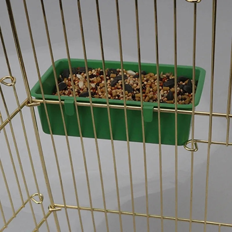 Bird Bath Box Mirror Bird Bath Hanging Plastic Bathtub Bird Food Tray Bird Cage Accessories Parrot Shower Supplies Parrot Feeder