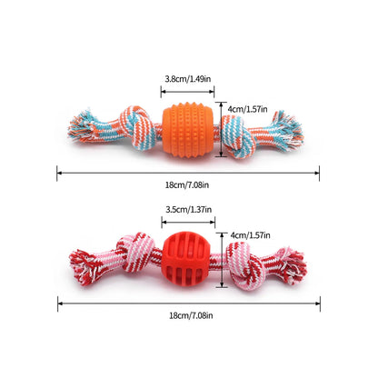 Pet Rope Chew Toy, Rope Toy for Dog Teeth Cleaning, Bite Resistant String Ball Play Toy, Entertainment Toy, 1PC