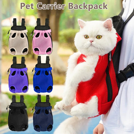 Pet Backpack Adjustable Cat Carrier Bag Pet Double Shoulder Backpack Portable Bag Outdoor Travel Camping Hiking Cat Bag Dog Bag