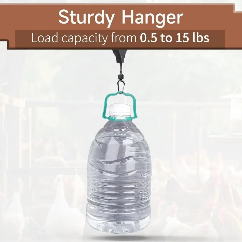 2pcs Telescopic Hanging Chicken Feeders Adjustable Hanging Hooks Feeders For Chickens Ducks Livestock Feed Gardening Accessories