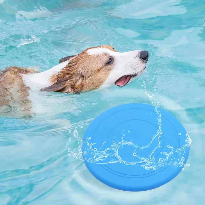 Durable Dog Frisbee Toy | Soft Rubber Flying Disc for Fetch & Training