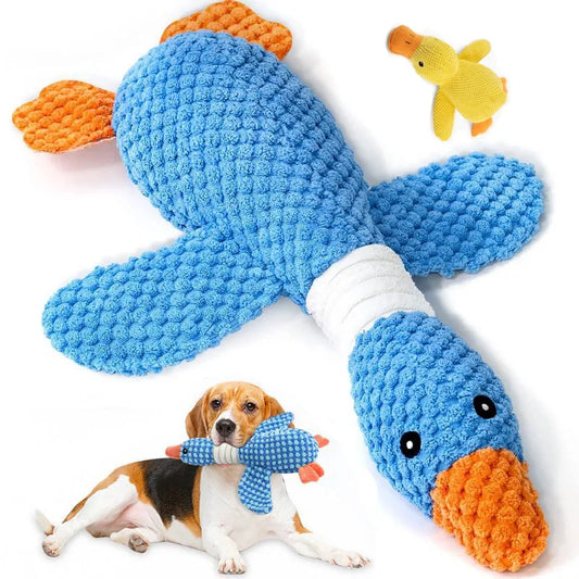 Squeaky Plush Chew Toy for Dogs & Cats – Interactive Goose Doll