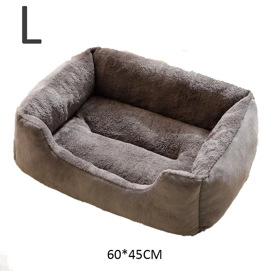 Cozy Plush Pet Bed | Soft Cushion Basket for Cats & Dogs