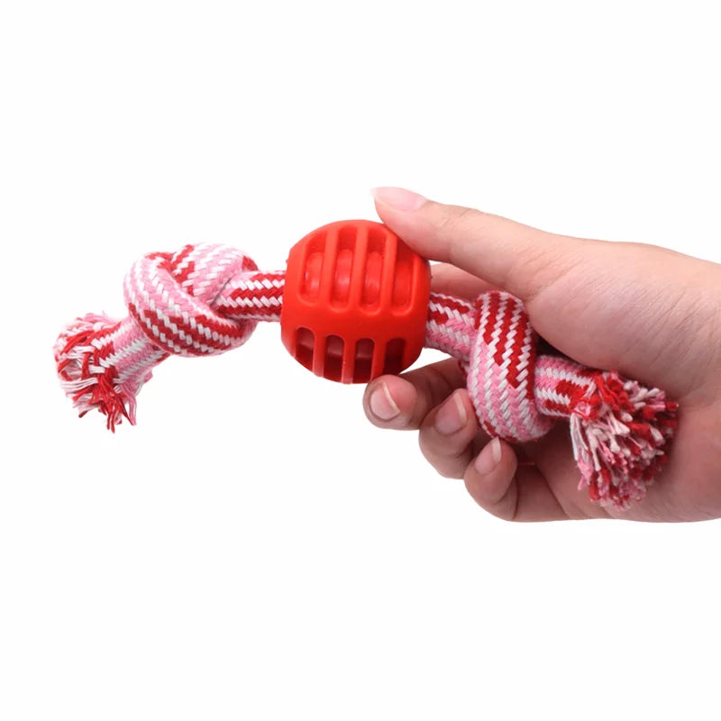 Pet Rope Chew Toy, Rope Toy for Dog Teeth Cleaning, Bite Resistant String Ball Play Toy, Entertainment Toy, 1PC