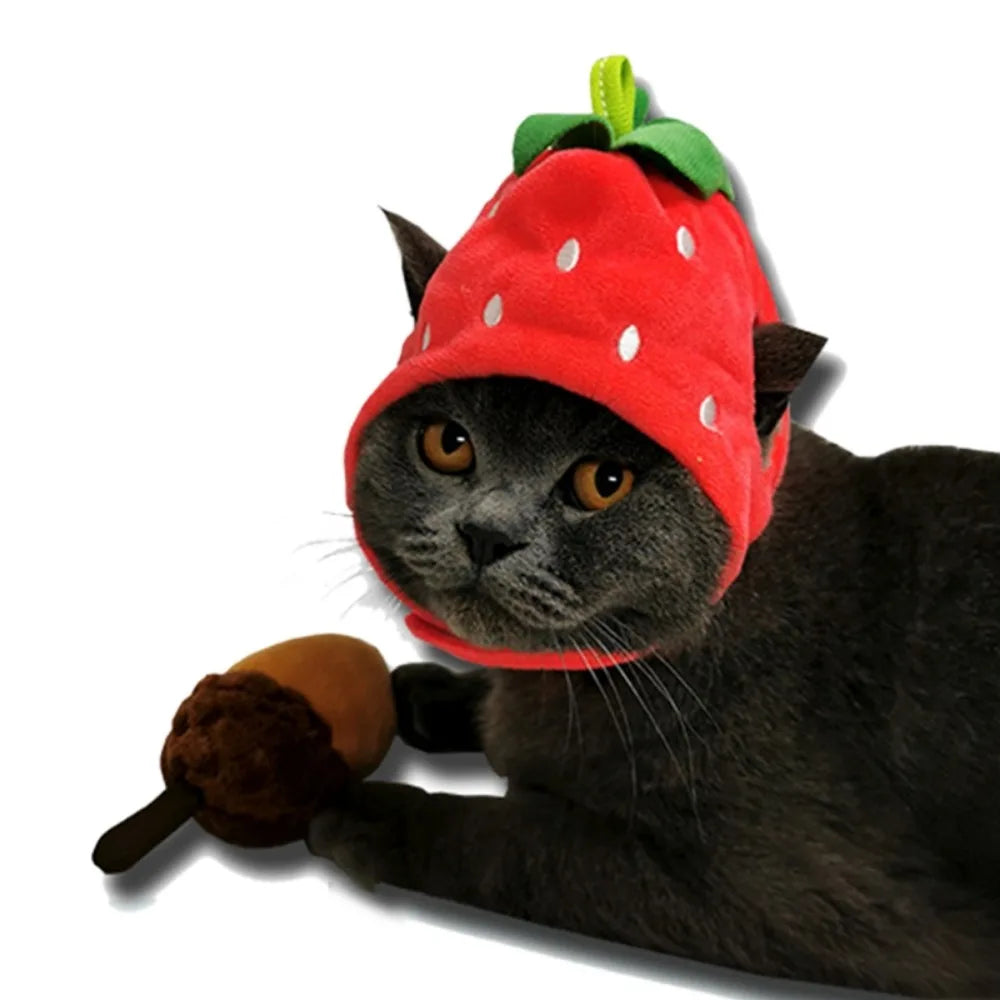 Cute Fruit-Shaped Pet Hat for Dogs & Cats