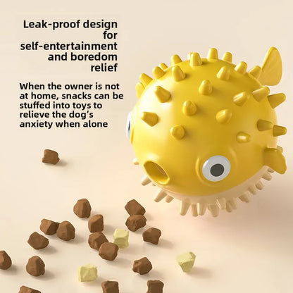 Interactive Bouncing Fish Treat Dispenser Dog Toy Slow Feeder Puzzle for Dogs And Cats Self-Play Boredom Relief Pet Toy
