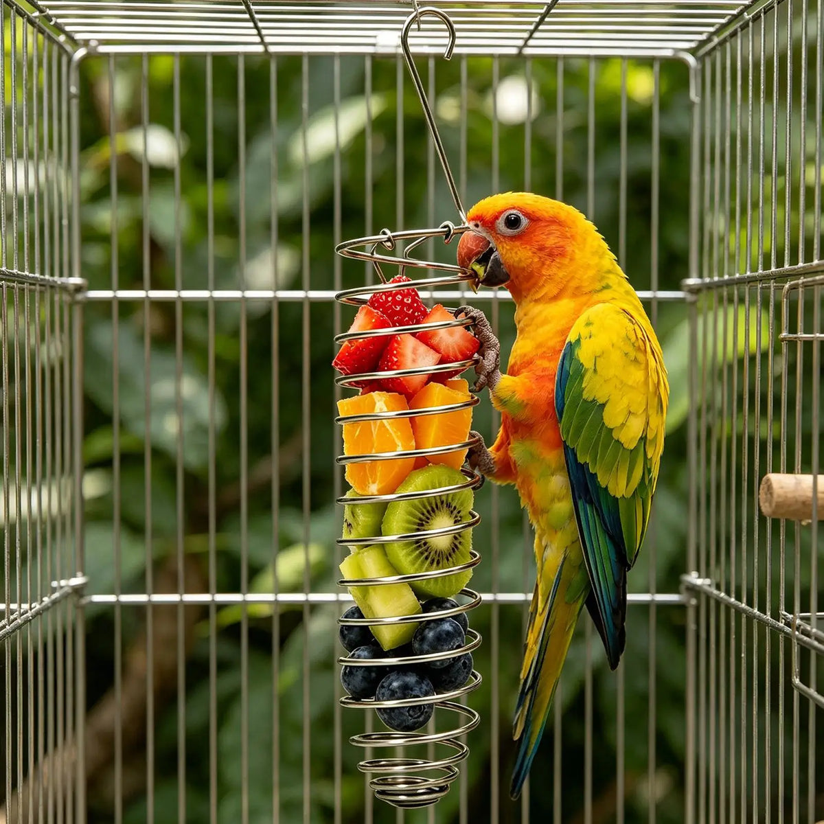 Bird Food Holder Foraging Treat Tray Bird Bowls for Cage for Parakeet Cockatiel Parrot Conure Canary Quaker Finch Pet