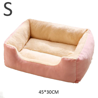Cozy Plush Pet Bed | Soft Cushion Basket for Cats & Dogs