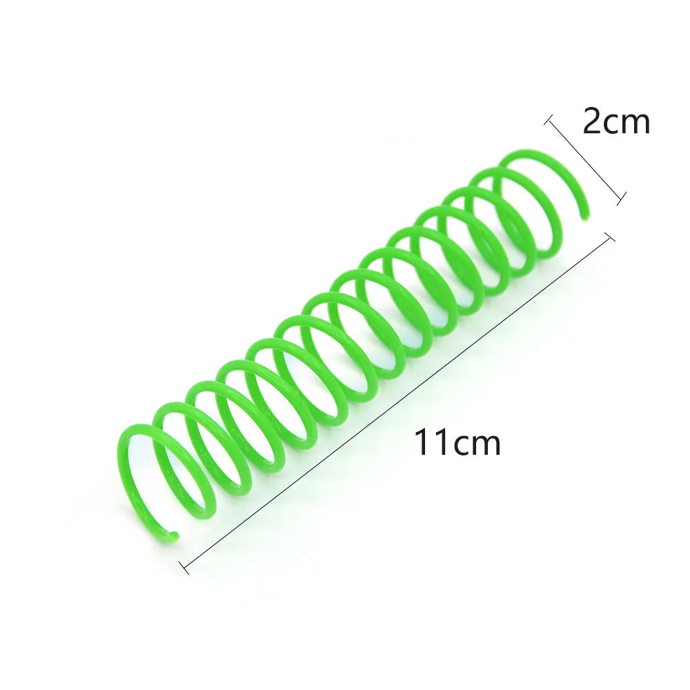 4Pcs/Bag Extended Cat Color Plastic Spring Pet Cat Toys Interactive Pet Products for Cats Pet Cat Supplies