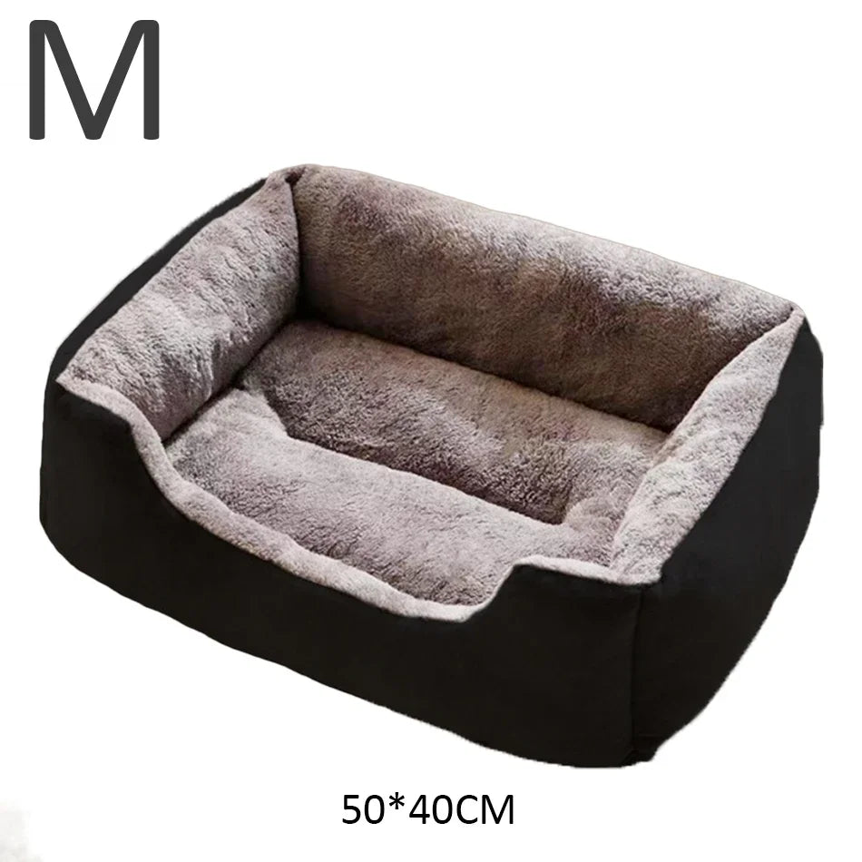 Cozy Plush Pet Bed | Soft Cushion Basket for Cats & Dogs