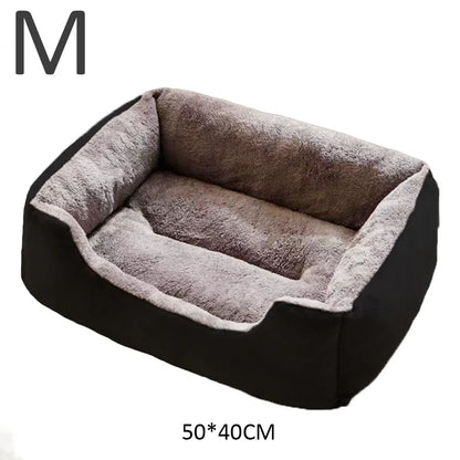 Cozy Plush Pet Bed | Soft Cushion Basket for Cats & Dogs