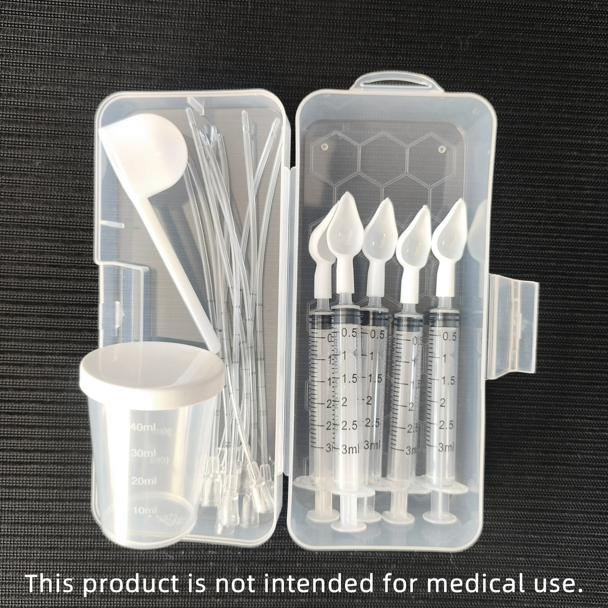 Bird Medication Feeding Set for Parrots, Includes 10 Tubes, 5 Syringes, Spoons, Measuring Cup & Box