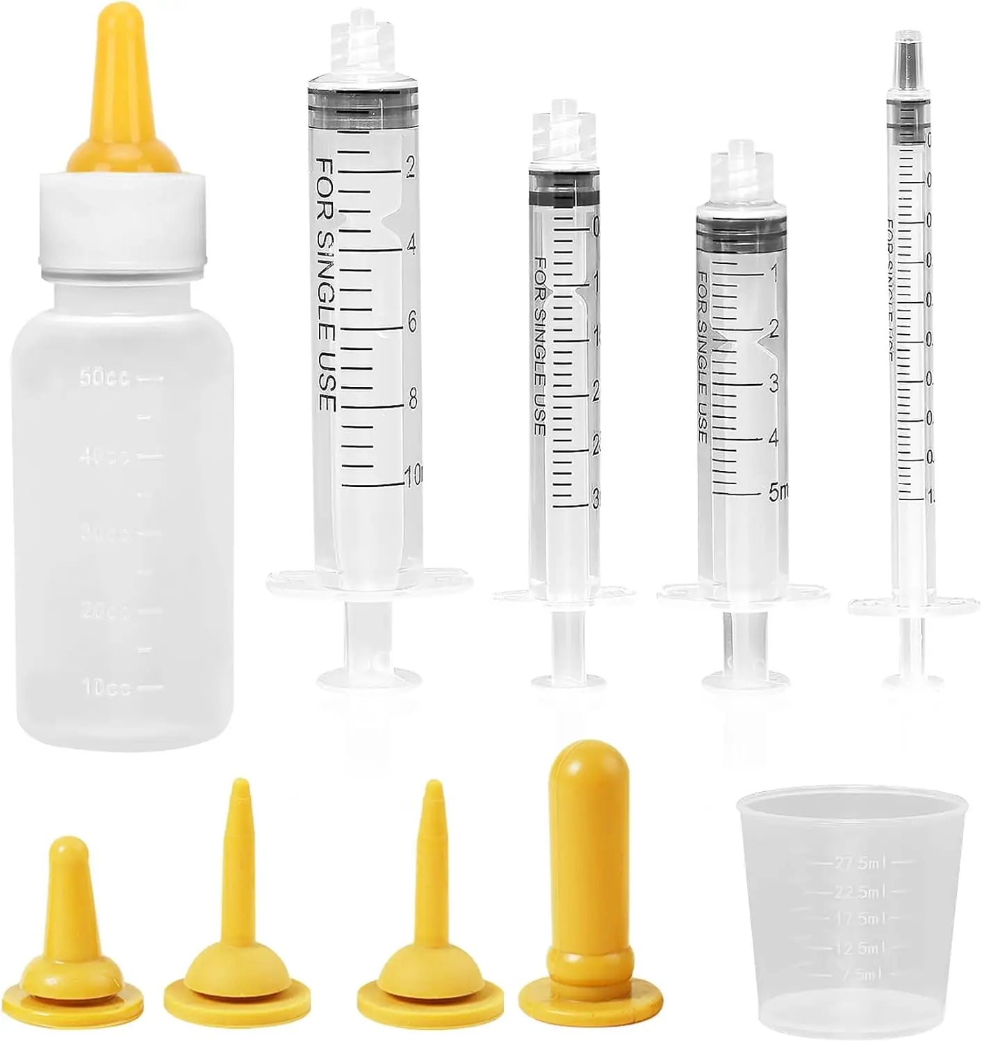Pet Nursing Bottle & Nipple Feeding Set for Cats & Rabbits