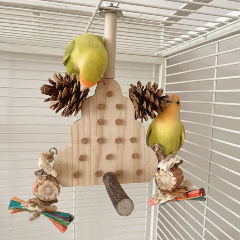 Birds Cage Chewing Toy Interactive Distraction Plaything Safe Durable and Reliable Solution for All Types of Birds Y5GB