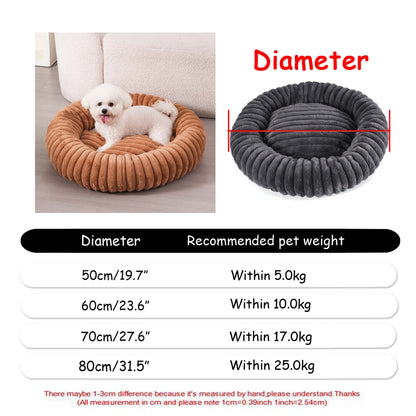 Super Soft Round Pet Bed | 6 Sizes for Large, Medium & Small Dogs and Cats