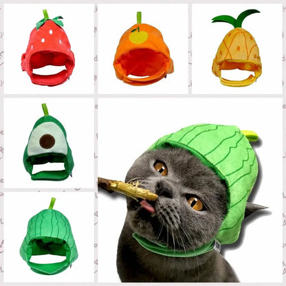 Cute Fruit-Shaped Pet Hat for Dogs & Cats