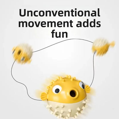 Interactive Bouncing Fish Treat Dispenser Dog Toy Slow Feeder Puzzle for Dogs And Cats Self-Play Boredom Relief Pet Toy