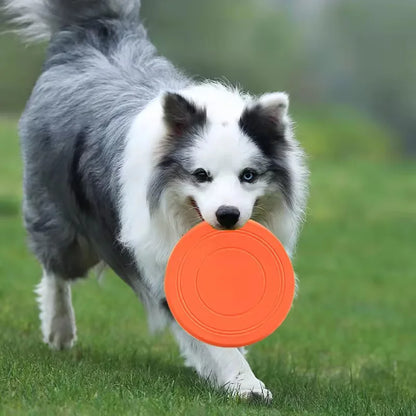 Durable Dog Frisbee Toy | Soft Rubber Flying Disc for Fetch & Training