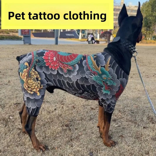 Tattoo-Style Pet Shirt | Fun Outfit for Dogs & Cats