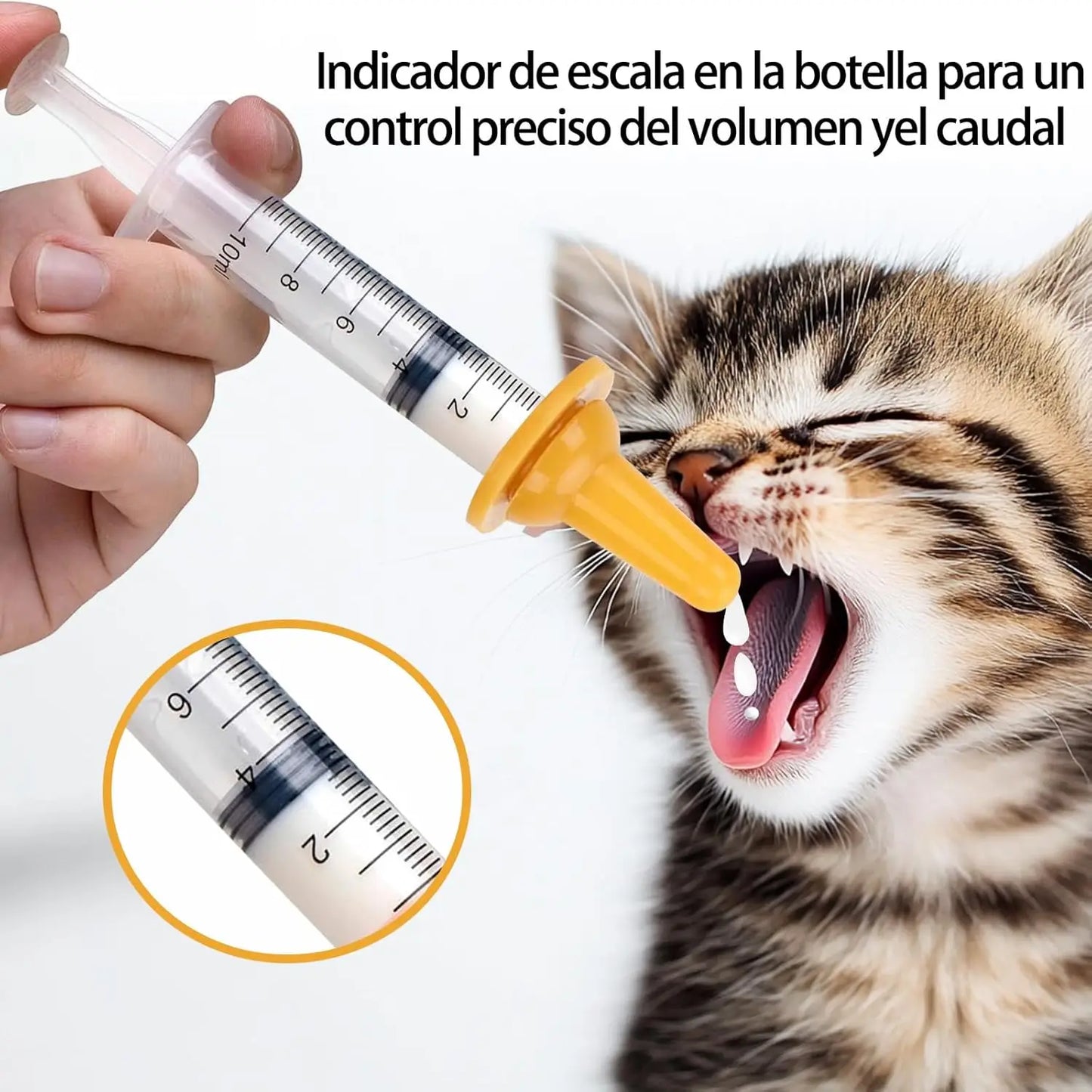 Pet Nursing Bottle & Nipple Feeding Set for Cats & Rabbits