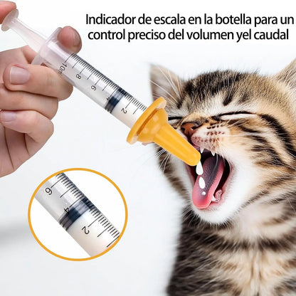 Pet Nursing Bottle & Nipple Feeding Set for Cats & Rabbits