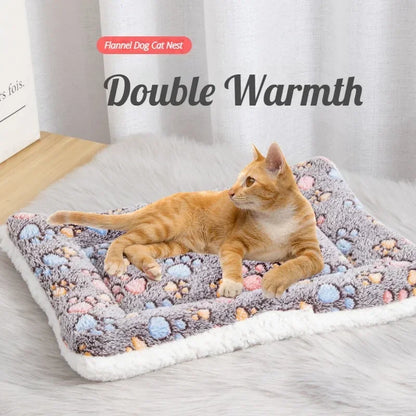 Double-Sided Pet Mat | Soft Plush Sleeping Bed for Cats & Small Dogs