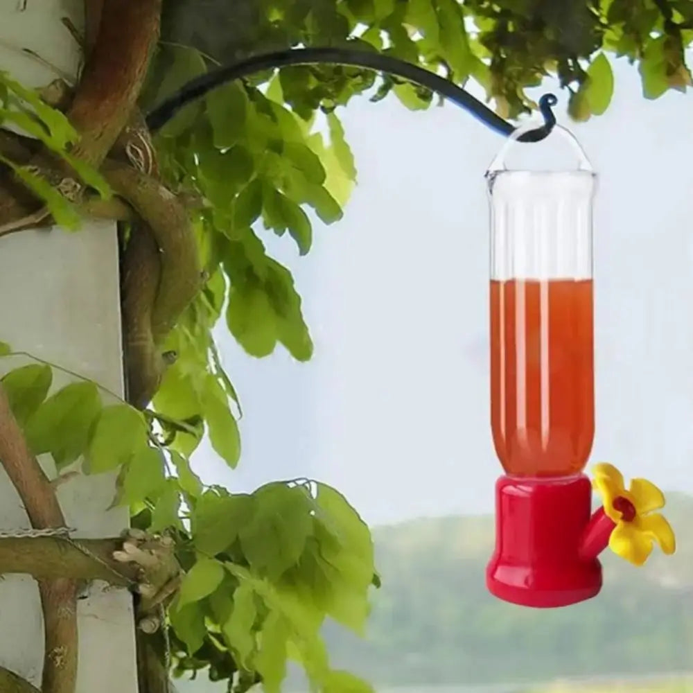 1Pc Portable Bird Water Feeders With Hanging Wires Transparent Plastic Leak-proof Hummingbird Feeding Bottle Bird Supplies