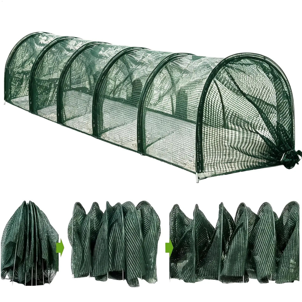 Chicken Tunnel Foldable Long Quick Installation Flexible Yard Outside Chicken Tunnels for Ducks Geese Rabbits Small Pets Chicks
