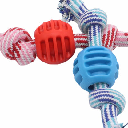 Pet Rope Chew Toy, Rope Toy for Dog Teeth Cleaning, Bite Resistant String Ball Play Toy, Entertainment Toy, 1PC