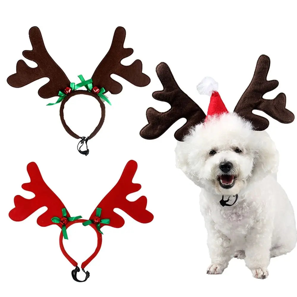 Christmas Pet Headband Deer Horn Hat Costume Dog Puppy Cat Cosplay Party Dress Up Product Pet Supplies