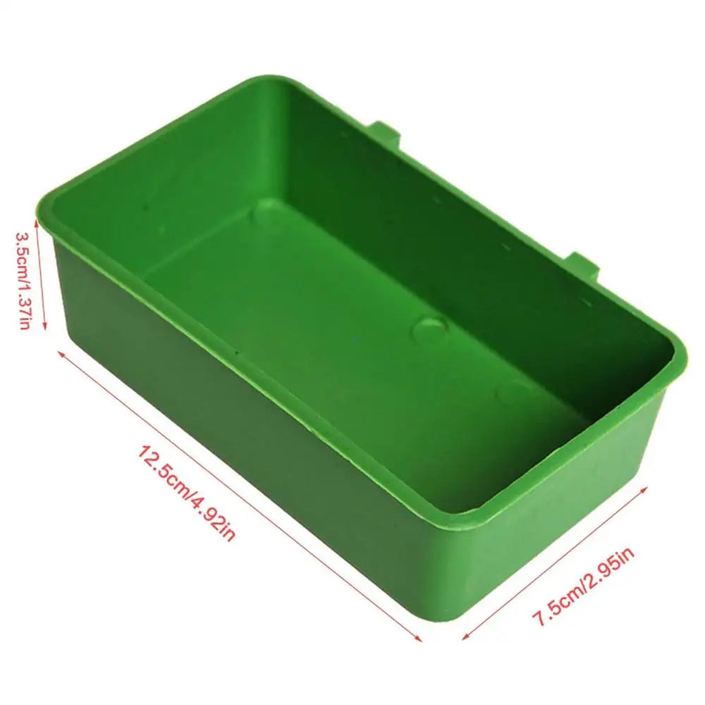 Bird Water Bath Tub Pet Bird Bowl Parrots Parakeet Birdbath Cage Hanging Plastic Bird Pigeons Cage Water Food Feeder Bird Pet