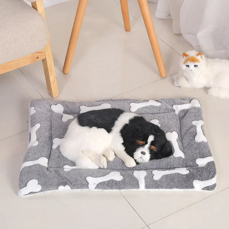 Double-Sided Pet Mat | Soft Plush Sleeping Bed for Cats & Small Dogs