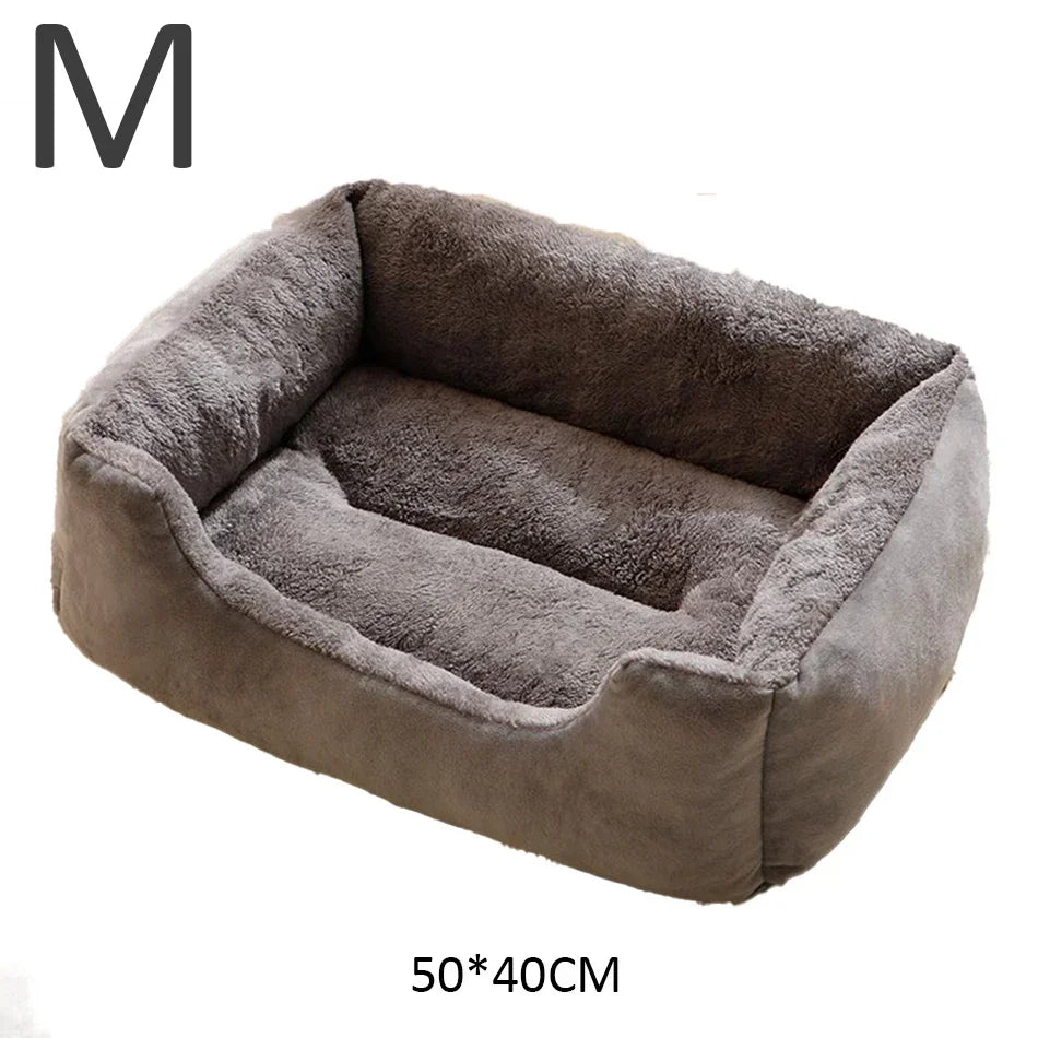 Cozy Plush Pet Bed | Soft Cushion Basket for Cats & Dogs