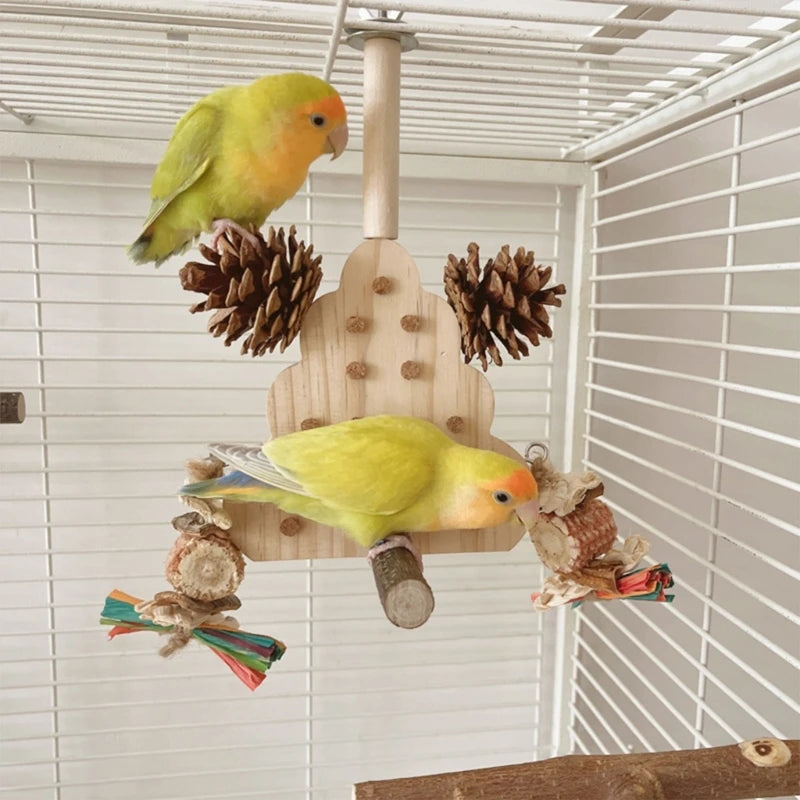 Birds Cage Chewing Toy Interactive Distraction Plaything Safe Durable and Reliable Solution for All Types of Birds Y5GB
