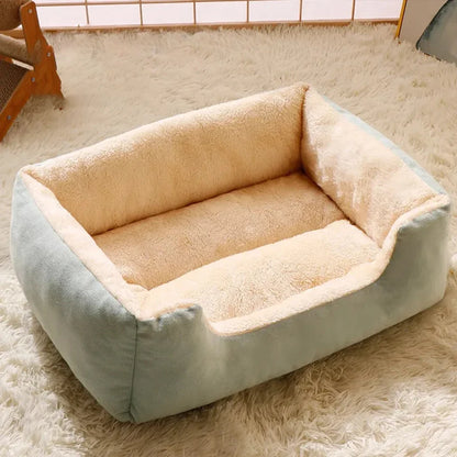Cozy Plush Pet Bed | Soft Cushion Basket for Cats & Dogs
