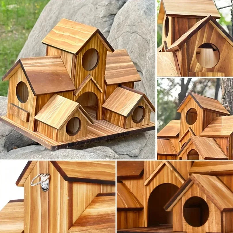 Bird Houses Bird Room Large Bird House for Garden Courtyard Backyard Decor Finch Bluebird Cardinals Handmade Humming Wholesale