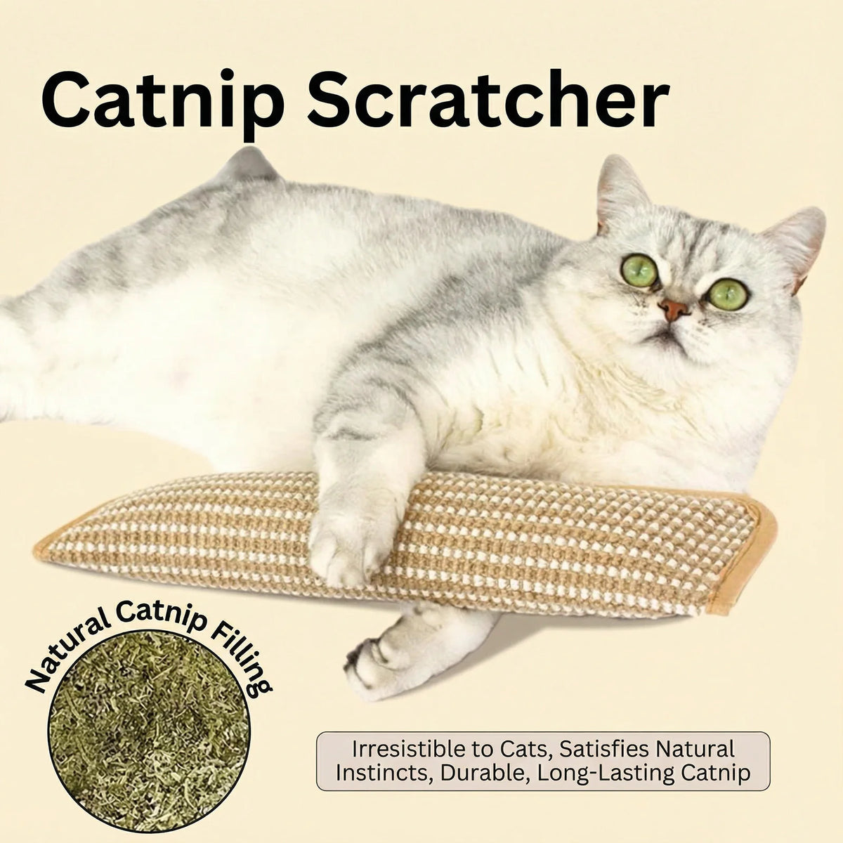 Cats Pillow Chew Toys Cats Durable Hemp Scratching Pad Teeth Cleaning Interactive Cats Toys For Boredom Relief Pillow Toys