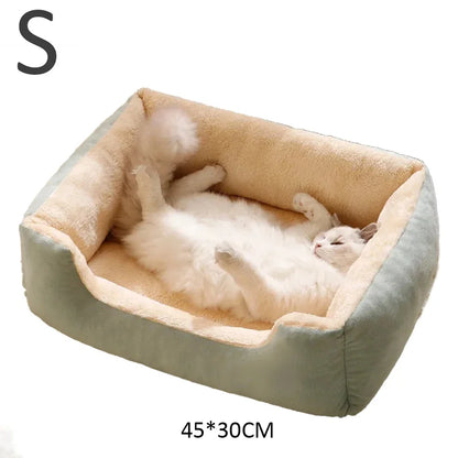 Cozy Plush Pet Bed | Soft Cushion Basket for Cats & Dogs