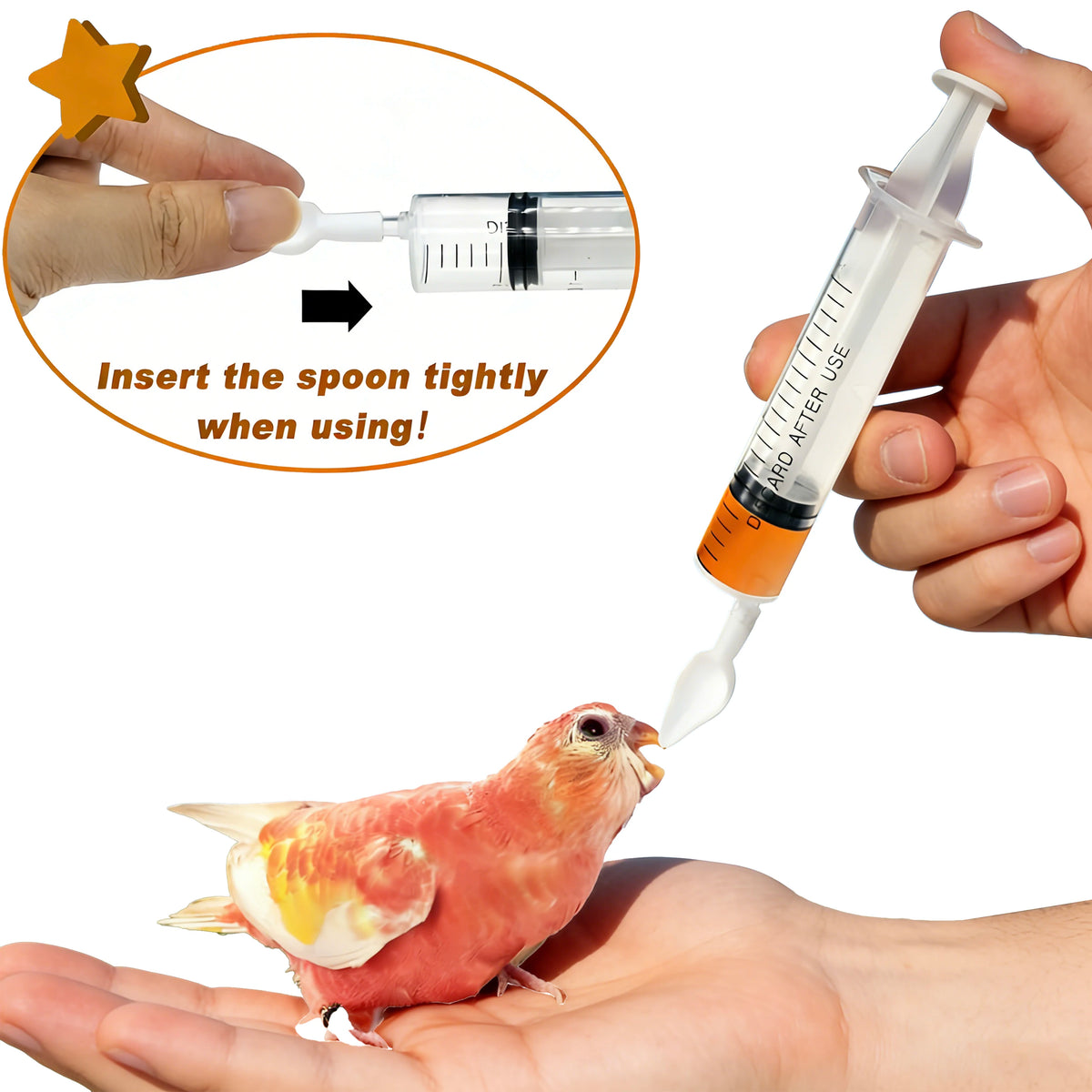 Bird Medication Feeding Set for Parrots, Includes 10 Tubes, 5 Syringes, Spoons, Measuring Cup & Box