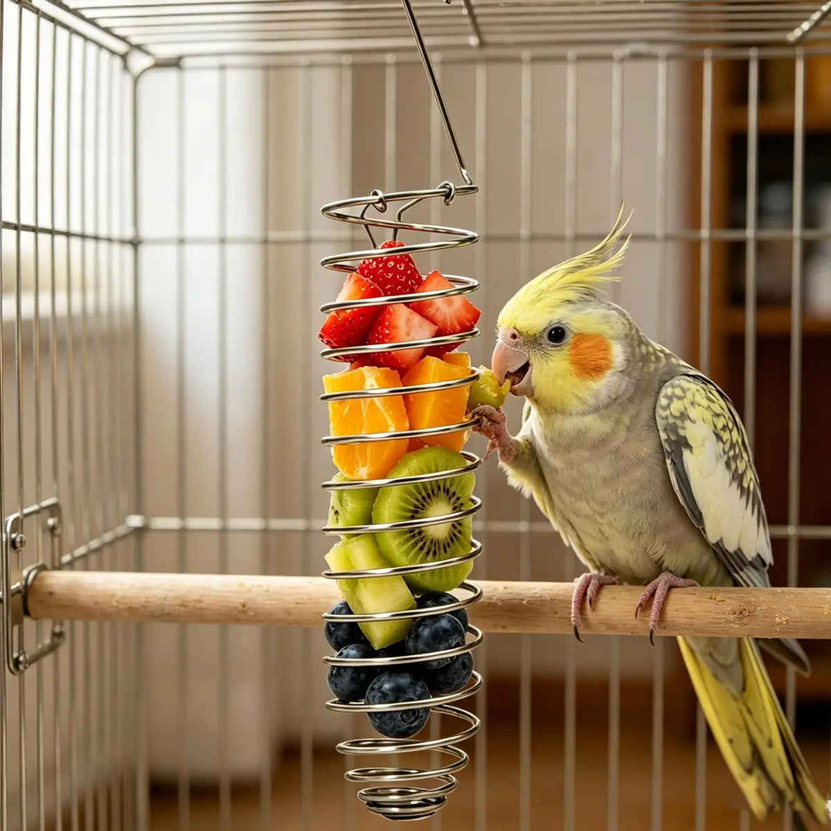 Bird Food Holder Foraging Treat Tray Bird Bowls for Cage for Parakeet Cockatiel Parrot Conure Canary Quaker Finch Pet