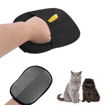 Pet Hair Removal Gloves | Reusable Static & Double-Sided Grooming Gloves